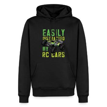 RC Auto Hobby Spruch Ferngestuertes Auto - Männer Premium Bio Hoodie - Schwarz - Vorne - Nico (187cm)