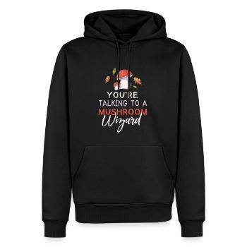 Pilzsammler Pilz Motiv für Pilzsucher - Männer Premium Bio Hoodie - Schwarz - Vorne - Nico (187cm)