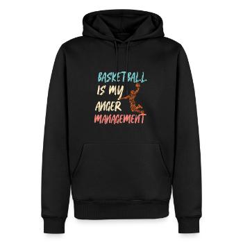 Basketball Spruch Motiv I Basketballer - Männer Premium Bio Hoodie - Schwarz - Vorne - Nico (187cm)