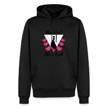 Man i feel like a bride - Männer Premium Bio Hoodie - Schwarz - Vorne - Nico (187cm)