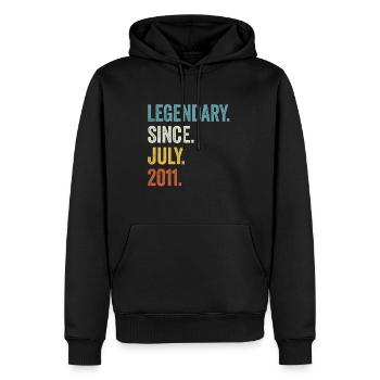 12. Geburtstag 12 Jahre Legendary Since July 2011 - Männer Premium Bio Hoodie - Schwarz - Vorne - Nico (187cm)