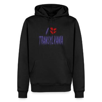 Halloween I Love Transylvania Vampire - Men’s Premium Organic Hoodie - black - Front - Nico (187cm)