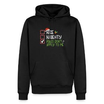Noël Noël Humour Drôle Drôle Dicton - Sweat à capuche Premium bio Homme - noir - Devant - Nico (187cm)