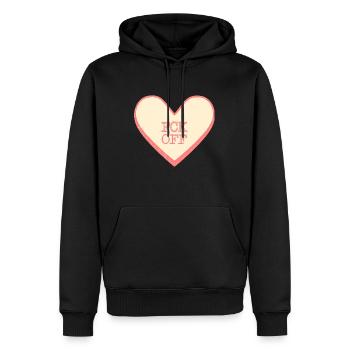 Fck off Fun Saying Sugar Heart Heart - Sweat à capuche Premium bio Homme - noir - Devant - Nico (187cm)