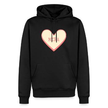 Mira - Männer Premium Bio Hoodie - Schwarz - Vorne - Nico (187cm)