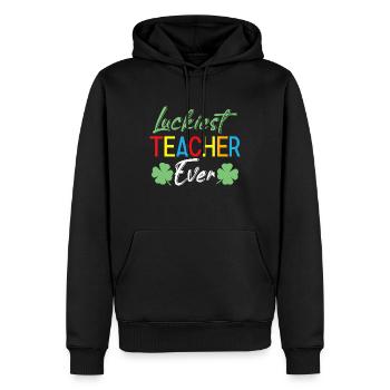 Lehrer Schulalltag Vintage Bildung Unterricht - Männer Premium Bio Hoodie - Schwarz - Vorne - Nico (187cm)