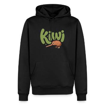 Süße Kiwi - Neuseeland Vogel Design - Männer Premium Bio Hoodie - Schwarz - Vorne - Nico (187cm)