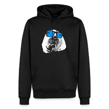 Walross Ozean Naturfans Sonnenbrille Musik Tierlie - Männer Premium Bio Hoodie - Schwarz - Vorne - Nico (187cm)