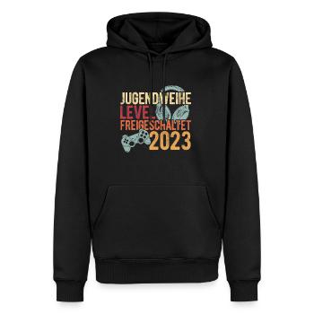 Jugendweihe Design Zocker Geschenk für Gamer Liebh - Männer Premium Bio Hoodie - Schwarz - Vorne - Nico (187cm)