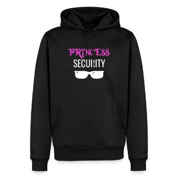 Papa Père Fille Paternité Princesse Sécurité - Sweat à capuche Premium bio Homme - noir - Devant - Nico (187cm)