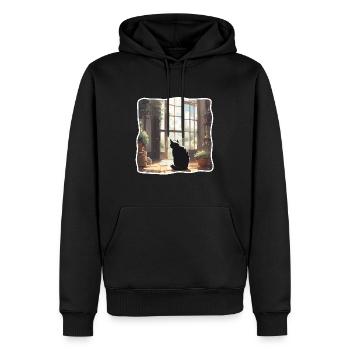 Anime / Bande dessinée / Japonais / Animation / Dessin animé - Sweat à capuche Premium bio Homme - noir - Devant - Nico (187cm)
