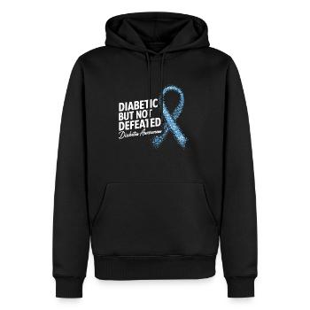 Unstoppable Warrior Diabetes Awareness Ribbon - Männer Premium Bio Hoodie - Schwarz - Vorne - Nico (187cm)