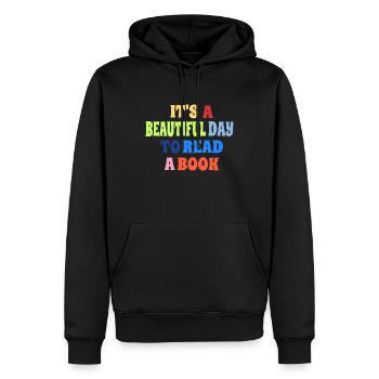 Schule Lehrer Schüler Lesen Spruch Bücher - Männer Premium Bio Hoodie - Schwarz - Vorne - Nico (187cm)
