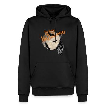Joyeux Halloween Bat Moon - Sweat à capuche Premium bio Homme - noir - Devant - Nico (187cm)