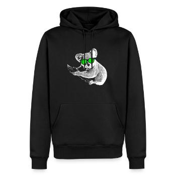 Koala Tierliebhaber Naturfans Sonnenbrille Musik K - Männer Premium Bio Hoodie - Schwarz - Vorne - Nico (187cm)