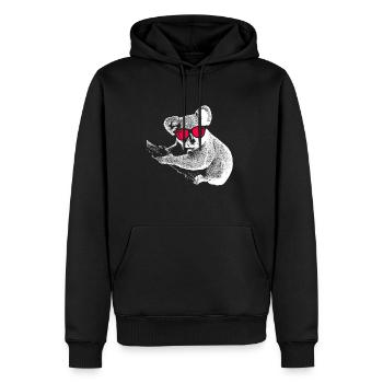 Koala Tierliebhaber Naturfans Sonnenbrille Musik K - Männer Premium Bio Hoodie - Schwarz - Vorne - Nico (187cm)