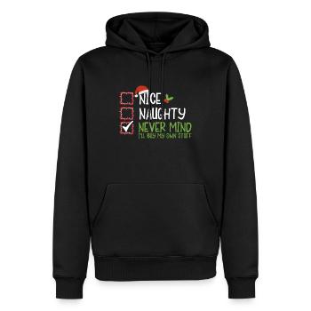 Christmas Xmas Saying Humor Funny Witty - Men’s Premium Organic Hoodie - black - Front - Nico (187cm)