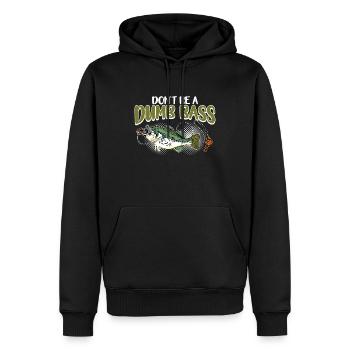 Angler Fischer Geschenkidee Don't Be A Dumb Bass - Männer Premium Bio Hoodie - Schwarz - Vorne - Nico (187cm)