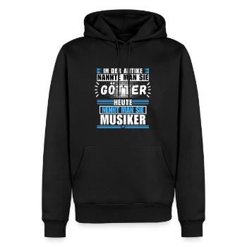 Les dieux dans l’Antiquité. Le musicien d’aujourd’hui - Sweat à capuche Premium bio Homme - noir - Devant - Nico (187cm)