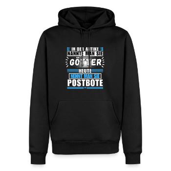 Les dieux dans l’Antiquité. Aujourd’hui facteur - Sweat à capuche Premium bio Homme - noir - Devant - Nico (187cm)