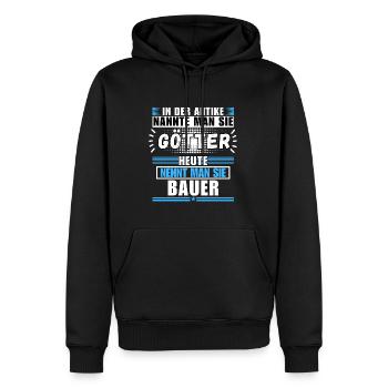 Les dieux dans l’Antiquité. Aujourd’hui agriculteur - Sweat à capuche Premium bio Homme - noir - Devant - Nico (187cm)