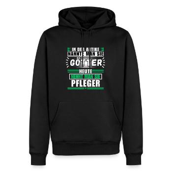 Gods in antiquity. Today a nurse - Men’s Premium Organic Hoodie - black - Front - Nico (187cm)