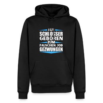 Locksmith landed in the wrong job - Men’s Premium Organic Hoodie - black - Front - Nico (187cm)