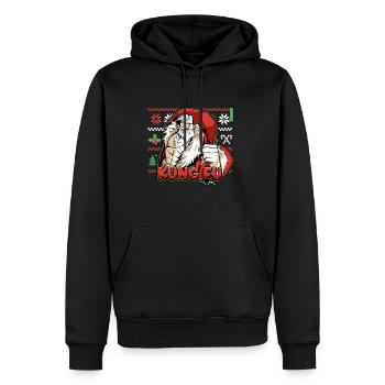Kung Fu Santa Ugly Cristmas Design for a Martial - Männer Premium Bio Hoodie - Schwarz - Vorne - Nico (187cm)