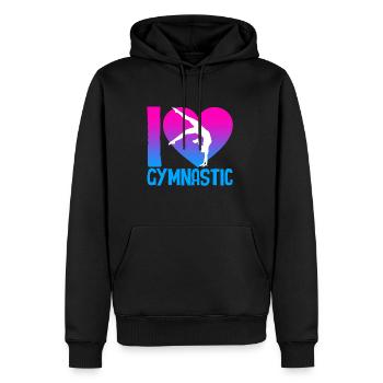 I Love Turnen Trainer Gymnsatik Sportverein Sport - Männer Premium Bio Hoodie - Schwarz - Vorne - Nico (187cm)