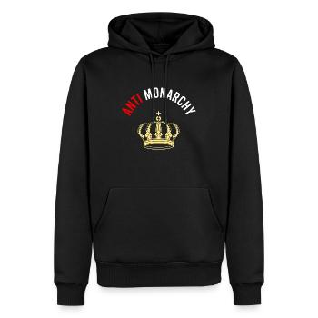 Anti Monarchy Not My Royal Lustige Demokratie - Männer Premium Bio Hoodie - Schwarz - Vorne - Nico (187cm)