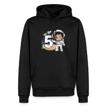 5th Birthday Astronaut Space Adventure for Boys - Männer Premium Bio Hoodie - Schwarz - Vorne - Nico (187cm)