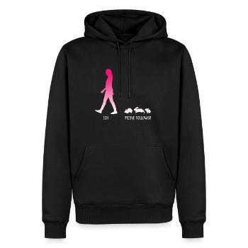 Ich Meine Follower Kaninchen Hasen Häschen Hase - Männer Premium Bio Hoodie - Schwarz - Vorne - Nico (187cm)