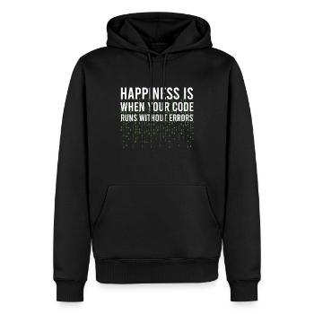 Webentwickler Programmierer Vintage Morgenroutine - Männer Premium Bio Hoodie - Schwarz - Vorne - Nico (187cm)