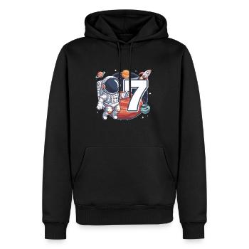 7th Birthday Astronaut Space Adventure for Boys - Männer Premium Bio Hoodie - Schwarz - Vorne - Nico (187cm)