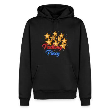 Paskong Pinoy Weihnachtsdesign für Filipinos - Männer Premium Bio Hoodie - Schwarz - Vorne - Nico (187cm)