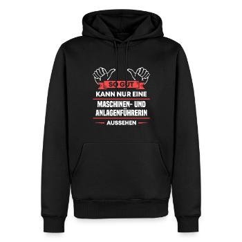 Maschinen- Anlagenführerin Design für Handwerker - Männer Premium Bio Hoodie - Schwarz - Vorne - Nico (187cm)