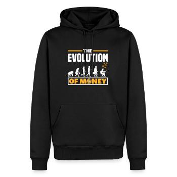 The Evolution of Money Cryptocurrency Trading - Männer Premium Bio Hoodie - Schwarz - Vorne - Nico (187cm)