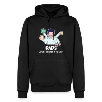 Design fort de la fête des pères - Sweat à capuche Premium bio Homme - noir - Devant - Nico (187cm)