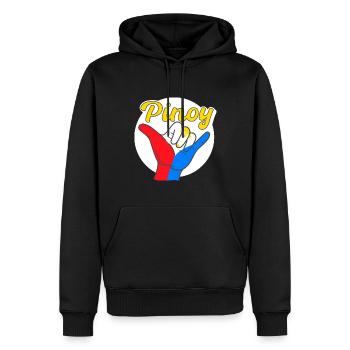 Cooles Pinoy-Design für stolze Pinoys - Männer Premium Bio Hoodie - Schwarz - Vorne - Nico (187cm)