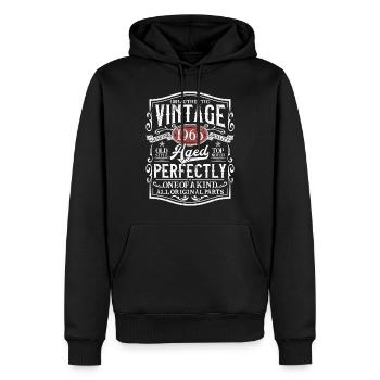 1966 Vintage Birthday Retro Gift - Men’s Premium Organic Hoodie - black - Front - Nico (187cm)