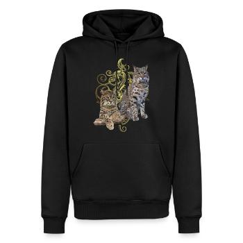Lynx - Sweat à capuche Premium bio Homme - noir - Devant - Nico (187cm)