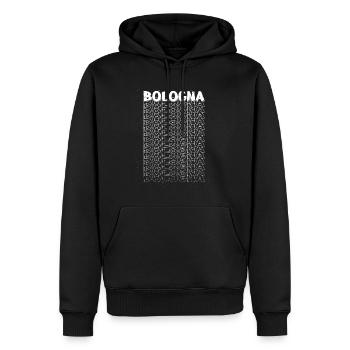 Bologne Italie City Font Skyline Accueil - Sweat à capuche Premium bio Homme - noir - Devant - Nico (187cm)