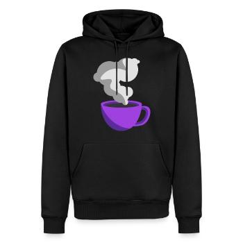 Kaffee Illustration Minimalist Sticker - Männer Premium Bio Hoodie - Schwarz - Vorne - Nico (187cm)