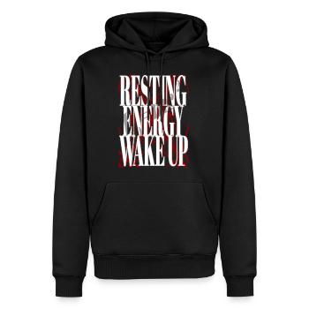 Ruheenergie erwache Strom Energie Mathematik - Männer Premium Bio Hoodie - Schwarz - Vorne - Nico (187cm)