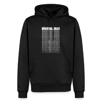 Mönchengladbach Deutschland Stadt Schrift Skyline - Männer Premium Bio Hoodie - Schwarz - Vorne - Nico (187cm)