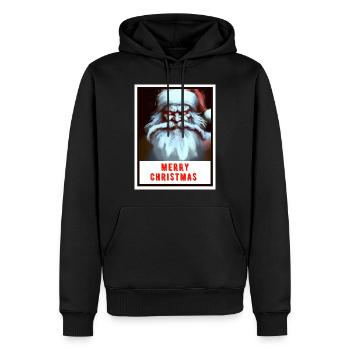 Evil (Bad) Santa Claus - Joyeux Noël. - Sweat à capuche Premium bio Homme - noir - Devant - Nico (187cm)
