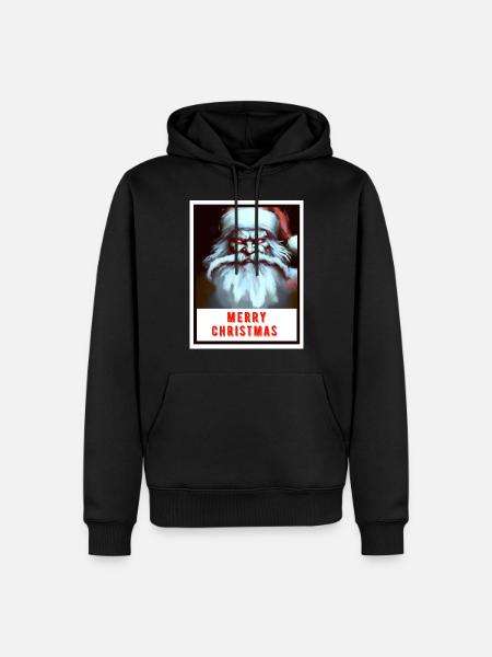 Evil (Bad) Santa Claus - Merry Christmas. - Men’s Premium Organic Hoodie - black