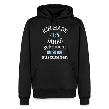 45 Jahre Geburtstag Mann Geschenk Männer lustig - Männer Premium Bio Hoodie - Schwarz - Vorne - Nico (187cm)