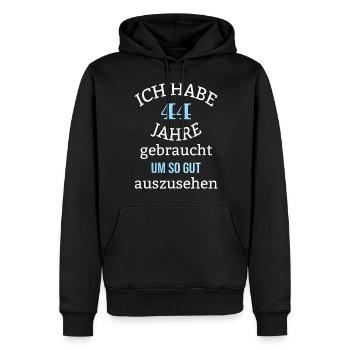 44 Jahre Geburtstag Mann Geschenk Männer lustig - Männer Premium Bio Hoodie - Schwarz - Vorne - Nico (187cm)