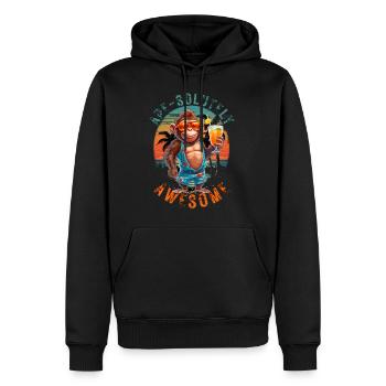 Ape-solutely Awesome - Absolutely Great - Men’s Premium Organic Hoodie - black - Front - Nico (187cm)